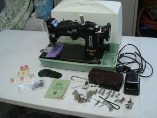 Pfaff Sewing Machine 130 Made In West Germany W/ Twin Needles Instructions Look