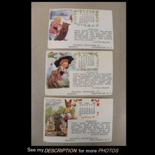 3 1912 Buster Brown Shoes Advertising Postcards R.  F.  Outcault Binghamton Ny