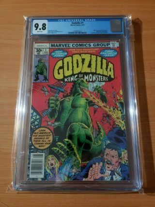 Godzilla King Of The Monsters 1 Cgc Graded 9.  8 1977 Marvel Comics