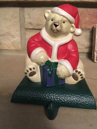 Eddie Bauer Polar Bear Midwest Cannon Stocking Holder Cast Iron Package