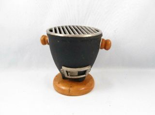 Vintage Japanese Japan Cast Iron Mini Personal Table Top Charcoal Hibachi Grill
