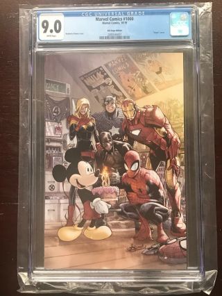 Marvel Comics 1000 Cgc 9.  0 D23 Expo Variant 1st Mickey Mouse Marvel Cover