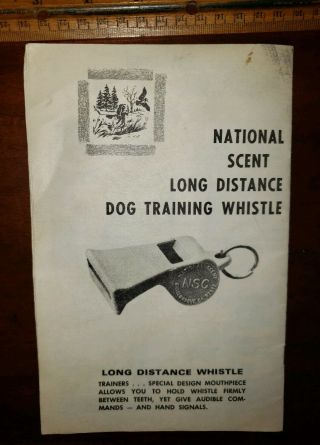How To Scent Train Your Dog National Scent Co.  Vintage Booklet Pamphlet Pheasant 3