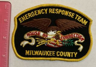 Milwaukee County Wisconsin - House Of Corrections Emergency Response Team Patch