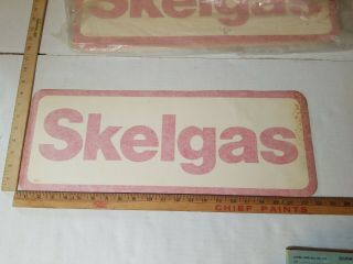 Vintage Skelgas Skelly Oil Gas Propane Tank Decals Old Stock