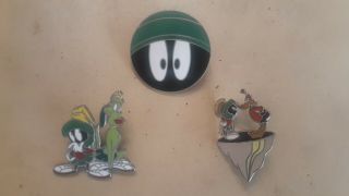 Looney Tunes Marvin The Martian Commander K9 Daffy Duck Set Of 3 Vintage Pins