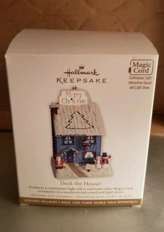 Hallmark Keepsake Deck The House Ornament Sound And Light Christmas 2012 W/box