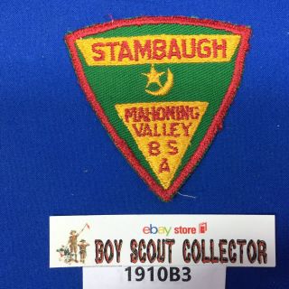 Boy Scout Camp Patch Stambaugh Mahoning Valley Council Bsa Cut Edge