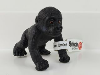 Schleich 14198 Gorilla Baby Animal 1.  5 " Figurine Wild Africa Retired 2002 -