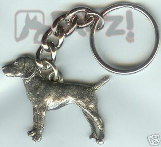 Vizsla Dog Fine Pewter Keychain Key Chain Ring Fob