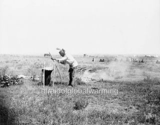 Photo 1909 Sioux Indian Cooking On Rosebud Reservation