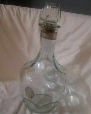 1901 Jack Daniels Vintage Etched Glass Decanter 1.  75 L Bottle