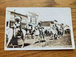 Postcard Real Photo Sioux Indian Parade Mcintosh South Dakota Rppc