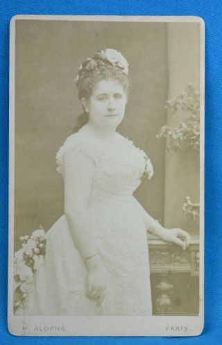 1860/70s Cdv Photo Carte De Visite Opera Singer Actress By Alophe Paris