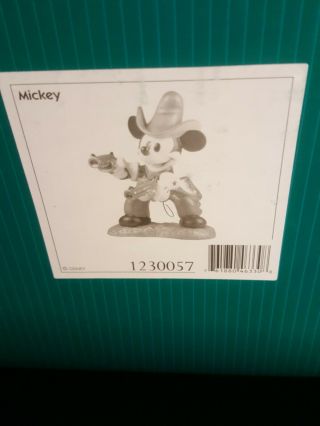 Disney Wdcc 1230057 Two Gun Mickey: Quick Draw Cowboy W/coa