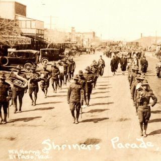 Rppc Shriners Parade Deming Mexico W H Horne Photo El Paso Texas
