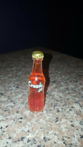 Vintage Orange Crush Miniature Soda Bottle Collectible 3’ Inch