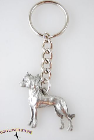 Chinese Crested Keychain Pewter