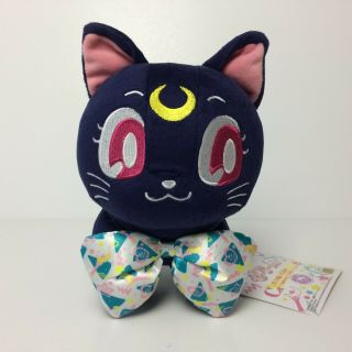 Prize C Luna Plush Banpresto Sailor Moon Ichiban Kuji (16cm) Galaxxxy Bow Cat