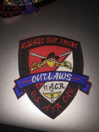 4th Squadron,  11th Armored Cavalry Regiment Acr " Outlaws " Patch