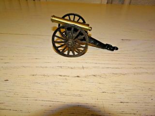 Cast Iron Mf Co C1/2 Civil War Canon Miniature Brass Toy Display