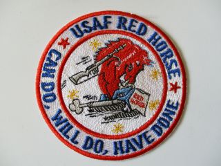 1980s Usaf Red Horse Us Air Force Base Philippines Made Squadron Patch