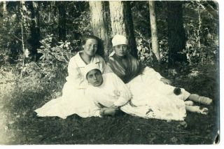 1929 Minsk Three Jewish Girls Sisters Khaya Khvala Khiena Russian Antique Photo