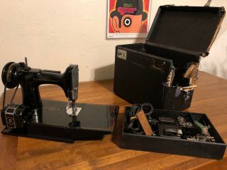 1947 Singer 221 - 1 Featherweight Portable Electric Sewing Machine.