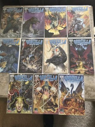 Godzilla Rulers Of Earth 1,  2,  4 - 7,  9,  12,  14,  16 1:10 Retailer Incentive Variants Nm