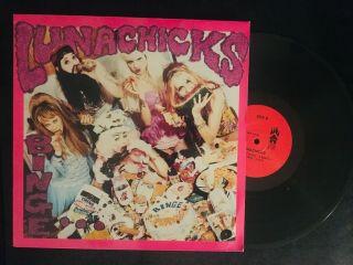 Lunachicks Binge.  And Purge Vinyl Lp Vg,  /vg,