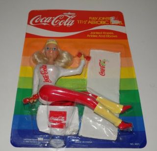 Vintage Coca Cola Barbie Type Aerobic Doll Coke Exercise