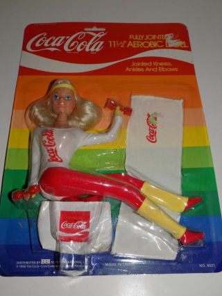 Vintage Coca Cola Barbie Type Aerobic Doll Coke Exercise 3