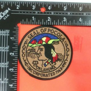 Seal Of Pocola Police Incorporated 1963 Oklahoma Patch