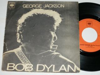 Mega Rare Bob Dylan Single 45 George Jackson Norway Cbs 7688 Vg,  /vg,