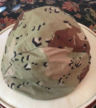 Usgi Desert Storm 6 Color Camo Helmet Cover Pasgt Med/lg Chocolate Chip 90