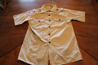 Boy / Cub Scout Shirt - Youth Large (tan) Short Sleeve - Official Bsa 594
