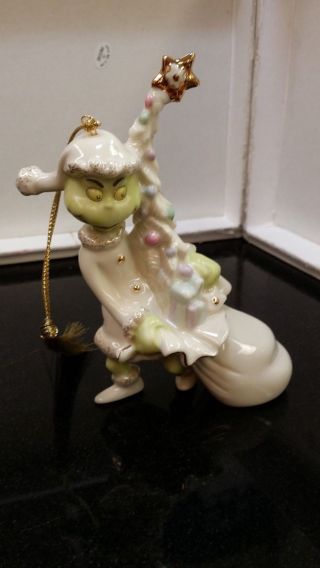 Lenox - Away With The Tree - Dr.  Suess Grinch Porcelain Ornament