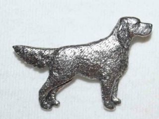 English Setter Dog Harris Fine Pewter Pin Jewelry Art Usa Made