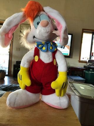Disney Vintage Roger Rabbit Huge Life Size Plush 24 Inches To 26 Inches Stuffed