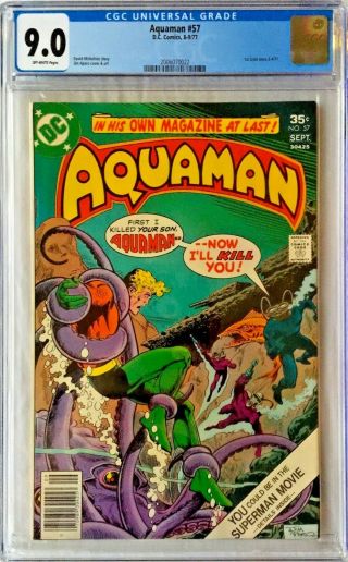 Cgc 9.  0 Aquaman 57.  1st Issue Since 1971.  Black Manta.  1977.