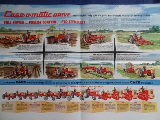 1958 CASE Farm Tractor Case - o - matic Drive Color Mailer Sales Brochure - 3