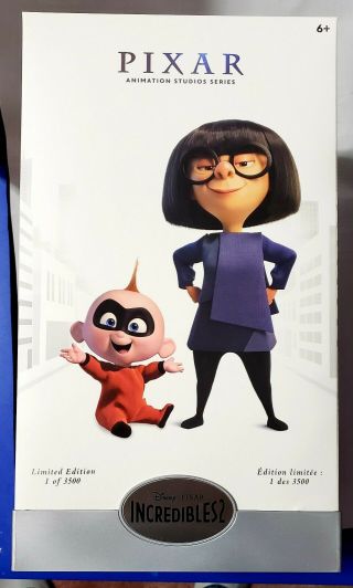 Disney Designer Pixar Animation Incredibles 2 Edna Mode And Jack Jack Limited Ed