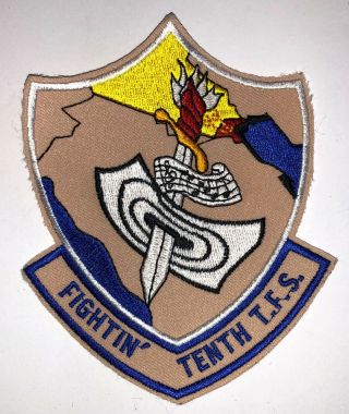 Desert Storm Usaf Us Air Force Fightin 10th Tactical Fighter Squadron Patch