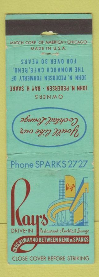Matchbook Cover - Ray 