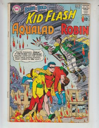 Brave And Bold 54 Vg,  (4.  5) 7/64 O & 1st Teen Titans Kid Flash,  Robin,  Aqualad