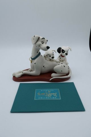 Wdcc Walt Disney Classics 101 Dalmatians Figurine Patient Perdita W/coa