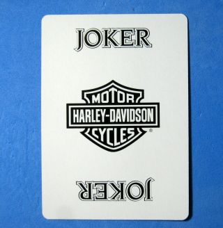 Harley Davidson 2001 Single Swap Playing Card JOKER - 1 card 2