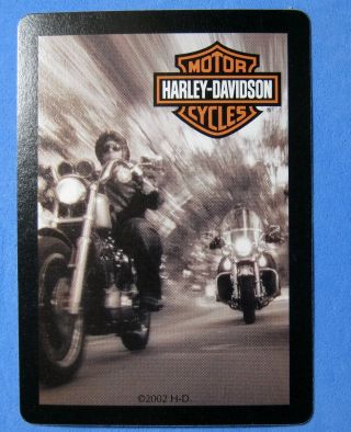 Harley Davidson 2002 Single Swap Playing Card Joker - 1 Card