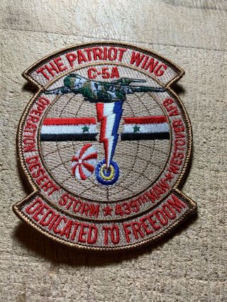 1990s/desert Storm? Us Air Force Patch - Westover Afb C - 5a 439th Maw - Usaf