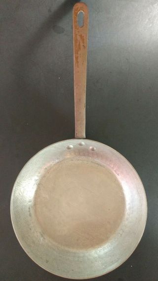 Vintage Bia Cordon Bleu France Hammered Copper 9.  5 " 2 Mm Saute Pan